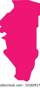 ilustración vectorial del mapa rosado de Gibraltar