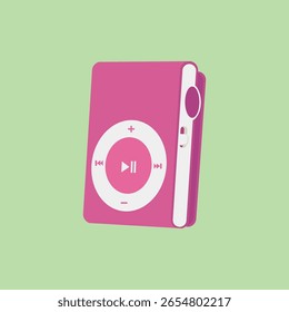 Ilustración vectorial de un MP3 rosa