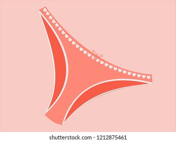 a vector illustration of  pink panties