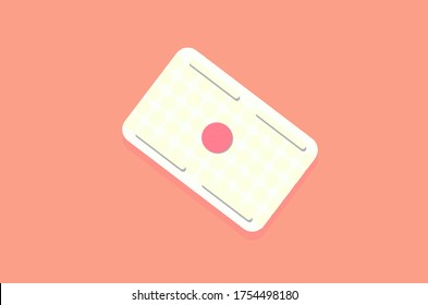 Vector illustration of pink pills