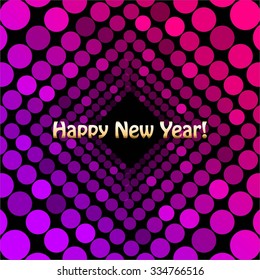 Vector illustration of Pink purple abstract background. Happy New Year!