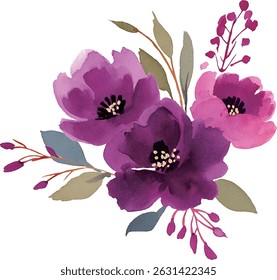 vector illustration pink, purple orchid isolated on transparent background Ideal for spring designs, wedding invitations, textile patterns, and nature-themed artworks.