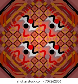 Vector illustration. Pink, red and brown background texture. Endless abstract seamless pattern.