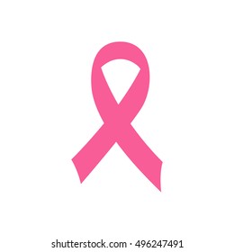 Vector illustration of pink ribbon