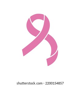 Vector illustration pink ribbon. Breast cancer awareness.