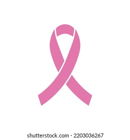 Vector illustration pink ribbon. Breast cancer awareness.