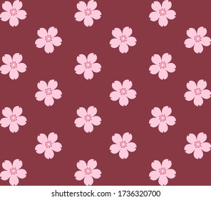 Ilustración vectorial de la flor rosada de sakura.