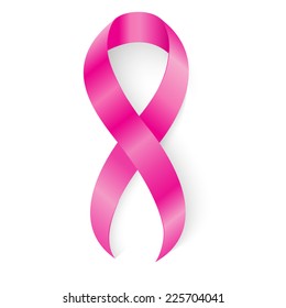 Vector illustration of Pink Support Ribbon