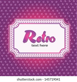 Vector illustration with pink tag
