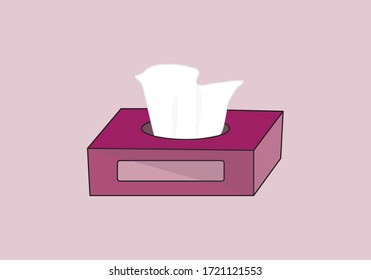 Ilustración vectorial. caja de tejido rosa.