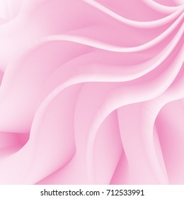 Vector illustration of pink twisted marshmallow, zephyr, cupcake top or sweet cream background