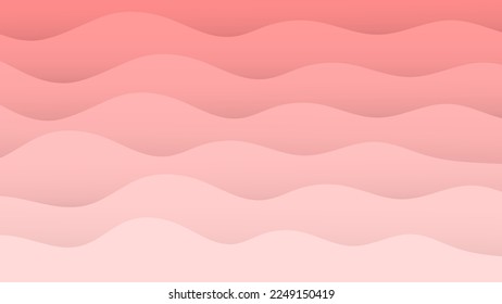 Vector illustration pink wave pattern,Soft gradient pastel waves,Abtract pink shell style