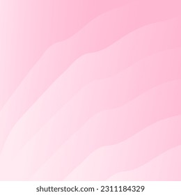 Vector illustration pink wave pattern,Soft gradient pastel waves,Abtract pink shell style