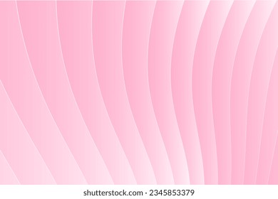 Vector illustration pink wave seamless pattern,Soft gradient pastel waves,Abtract pink shell style