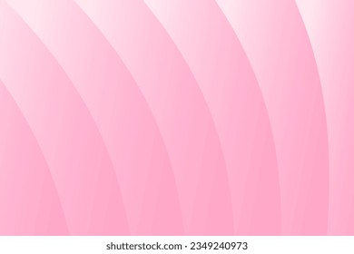 Vector illustration pink wave seamless pattern,Soft gradient pastel waves,Abtract pink shell style