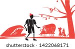 vector illustration of Pinocchio fairytale