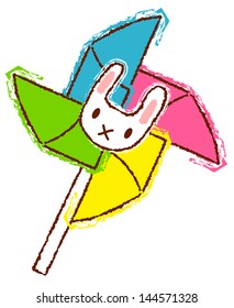 Vector illustration of a pinwheel
