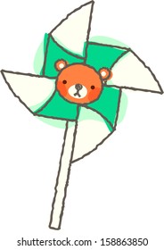 Ilustración vectorial de la rueda de rueda con la cara de rodaje