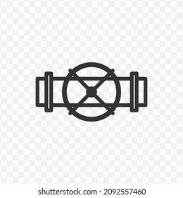 Vector illustration of pipe faucet icon in dark color and transparent background(png).