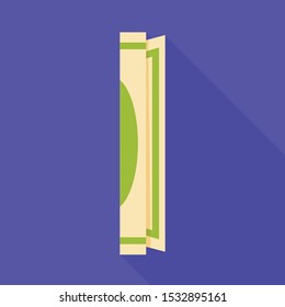 Vector illustration of pipe and money icon. Graphic of pipe and paper stock symbol for web.