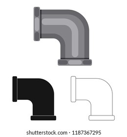 Vector illustration of pipe and tube icon. Collection of pipe and pipeline vector icon for stock.