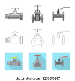 Vector illustration of pipe and tube logo. Collection of pipe and pipeline stock vector illustration.