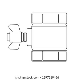 Vector illustration of pipe and tube sign. Set of pipe and pipeline stock symbol for web.