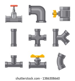 Vector illustration of pipe and tube sign. Set of pipe and pipeline stock vector illustration.