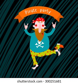 Vector illustration of a pirate