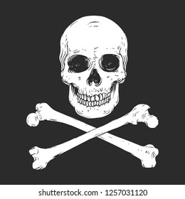 Vector illustration of pirate flag