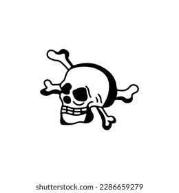 vector illustration of pirate skull