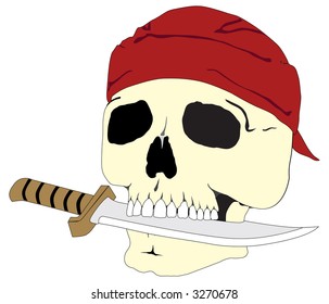 Vector illustration of Pirate Skull