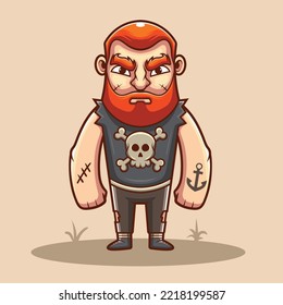 Vector illustration of pirates mascot