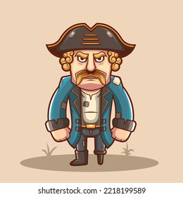 Ilustración vectorial de la mascota pirata