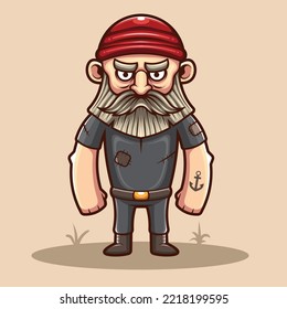 Vektorgrafik von Piraten-Maskottchen