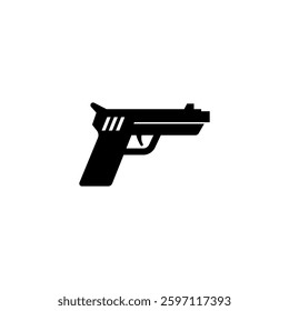 Vector illustration of a pistol for logo or graphic design use.