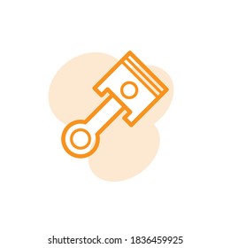 Vector illustration, piston icon design template