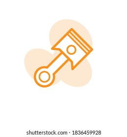Vector illustration, piston icon design template