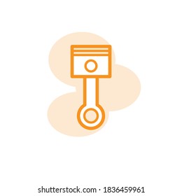 Ilustración del vector, plantilla de diseño de icono del pistón