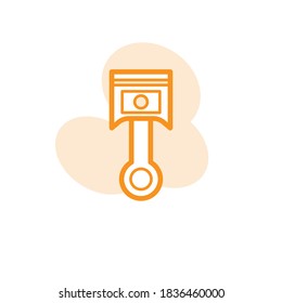 Vector illustration, piston icon design template