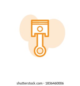 Vector illustration, piston icon design template