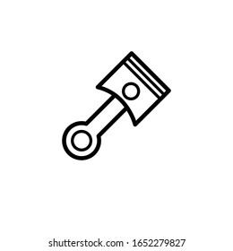 Vector illustration, piston icon. Line design template