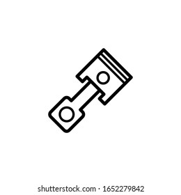 Icono del pistón, ilustración del vector. Plantilla de diseño de línea