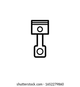 Icono del pistón, ilustración del vector. Plantilla de diseño de línea
