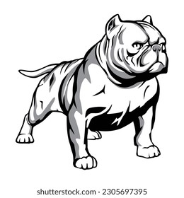 vector illustration of a pit bull dog svg