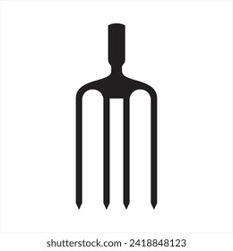 Vector illustration a pitchfork. Isolated icon of garden tool