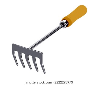 Vector Illustration Pitchfork isolated on white background. Carpentry hand tools.