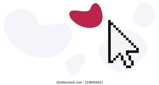 ilustración vectorial para flecha de píxeles y color del año viva magenta formas coloridas
