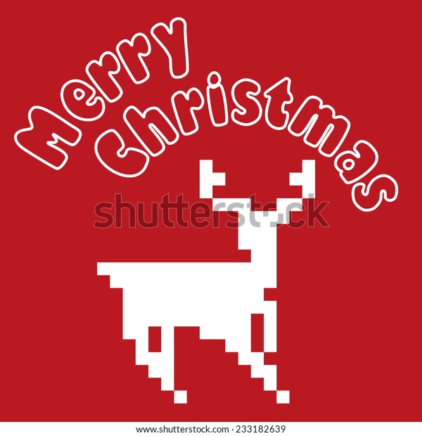 Vector Illustration Pixel Art Deer Stock Vector (Royalty Free ...