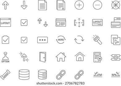 Vector Illustration of Pixel Art UI Icons Set for Retro Digital Interface Design, Web, App, and Game Development